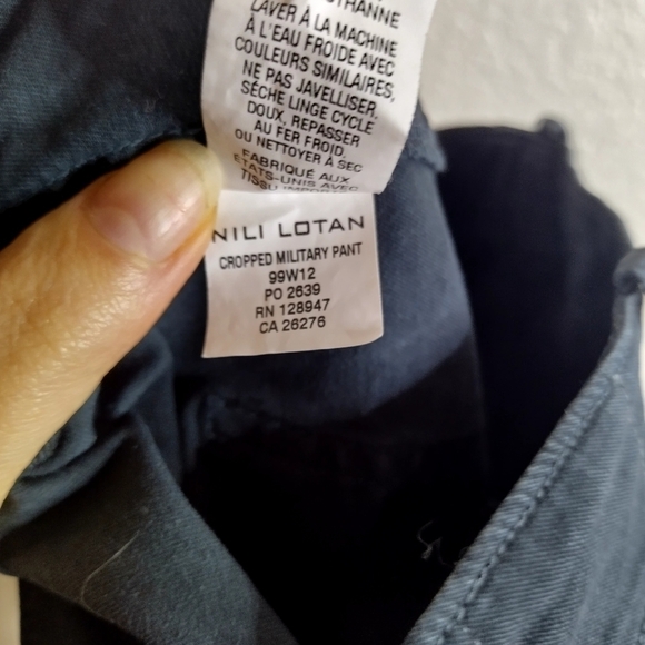 Nili Lotan cropped military pant black sz 6 - Picture 8 of 11
